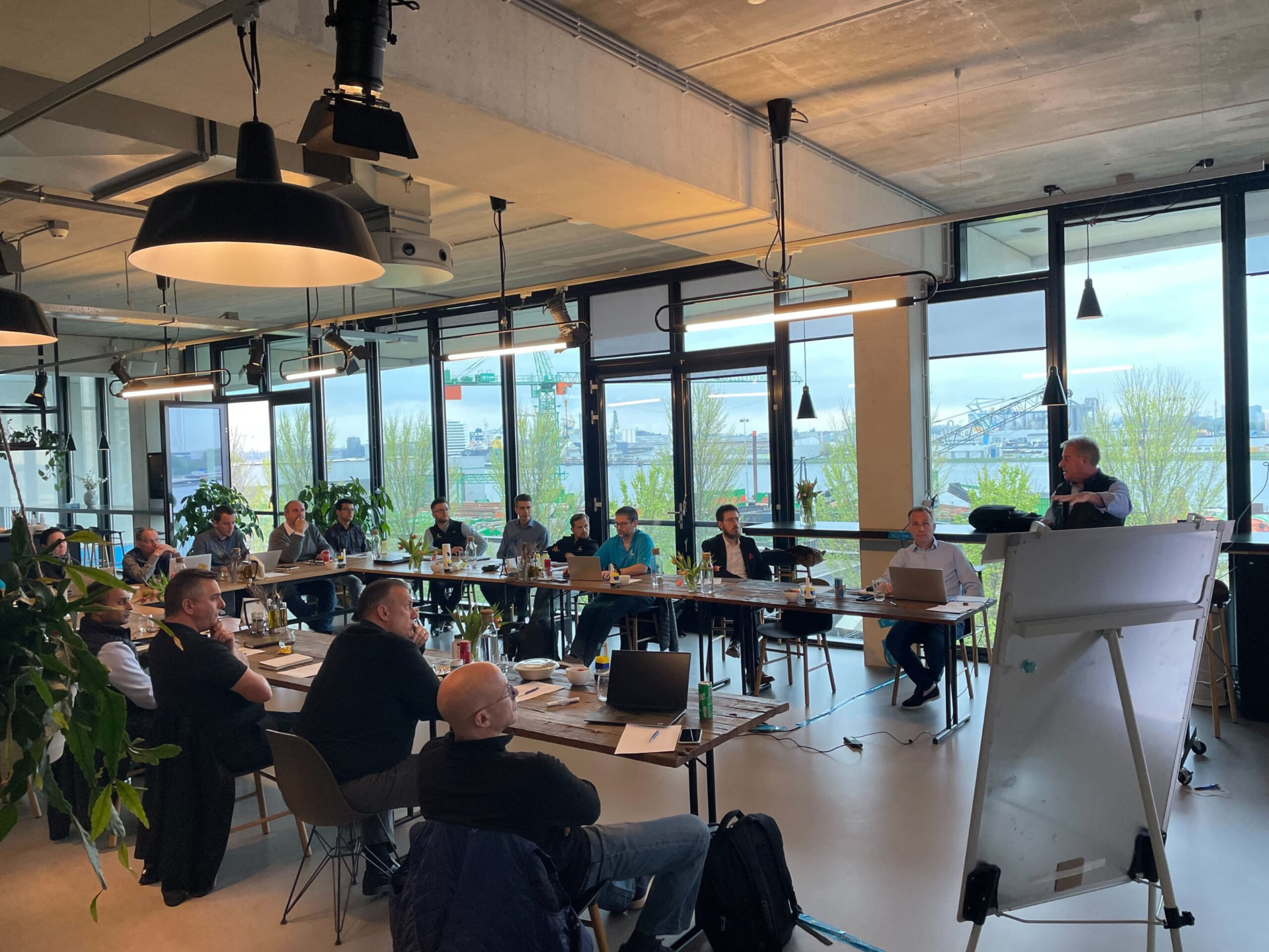 Locus Robotics partner session with attendees around a conference table
