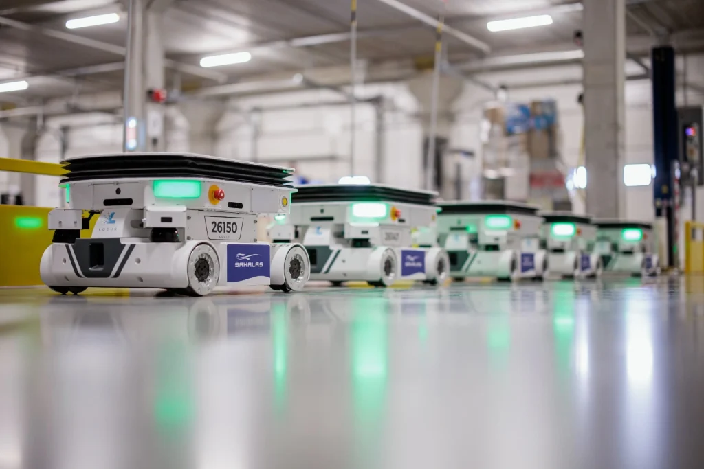 A fleet of Locus Vector robots scaling with demand